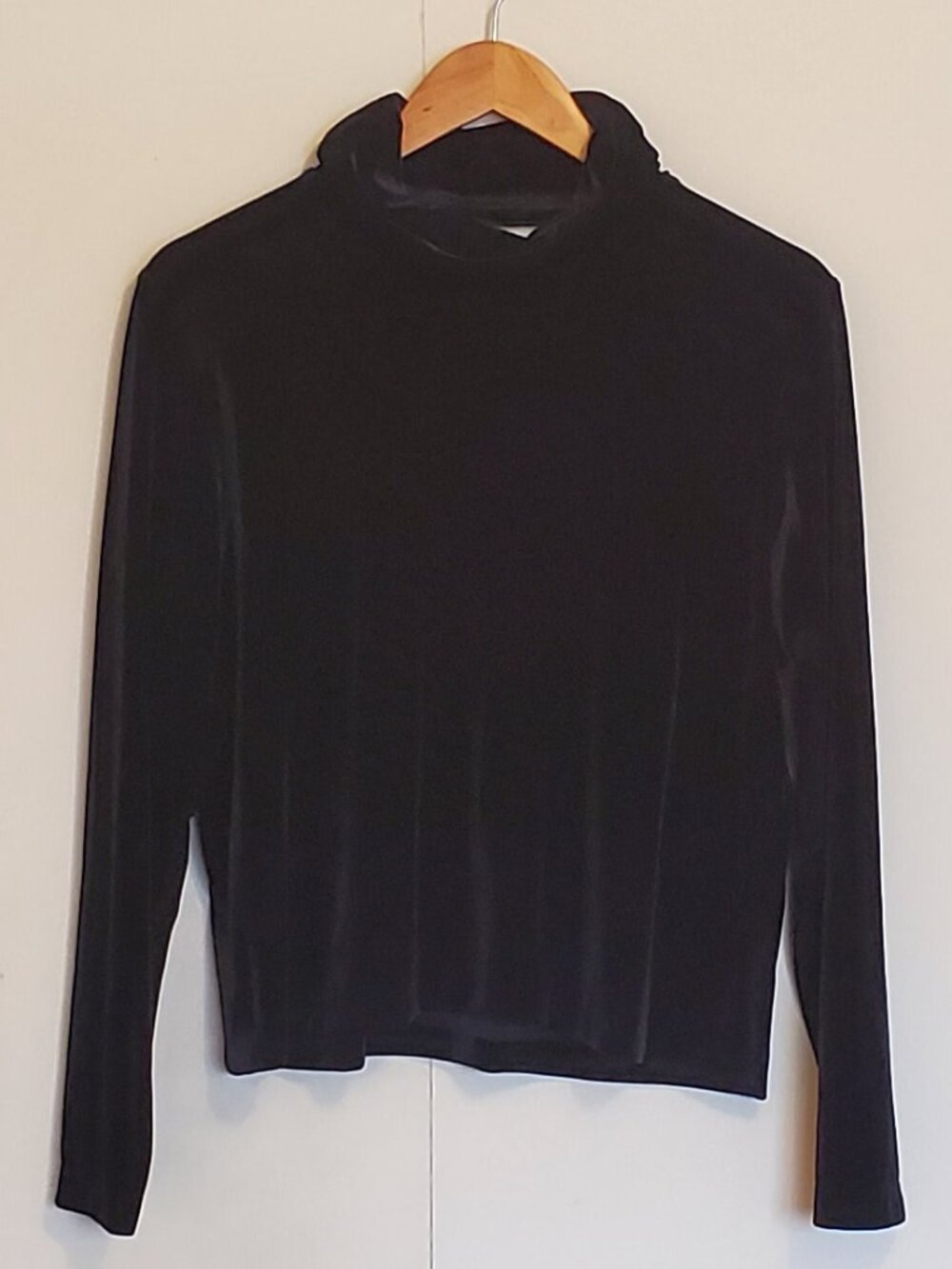 Black Velvet Turtleneck Sweater